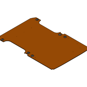 Laadvloer 12mm Antislip bruin schuifdeur rechts - FWD