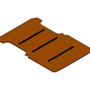 Laadvloer 12mm Antislip bruin schuifdeur rechts - FWD