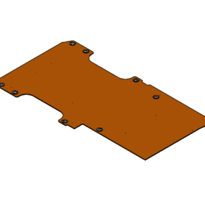 Laadvloer 12mm Antislip bruin schuifdeur Rechts