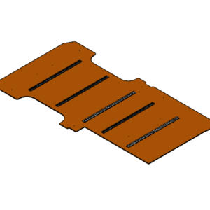 Laadvloer 12mm Antislip bruin schuifdeur Rechts