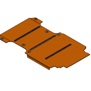 Laadvloer 12mm Antislip bruin dubbele schuifdeur