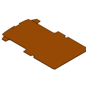 Laadvloer 12mm Antislip bruin schuifdeur rechts