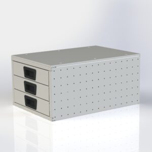 Dubbele vloerlade voor werkbus inrichting – extra opbergruimte in bedrijfswagen