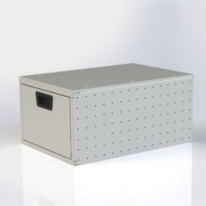 Dubbele vloerlade voor werkbus inrichting – extra opbergruimte in bedrijfswagen