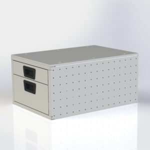 Dubbele vloerlade voor werkbus inrichting – extra opbergruimte in bedrijfswagen